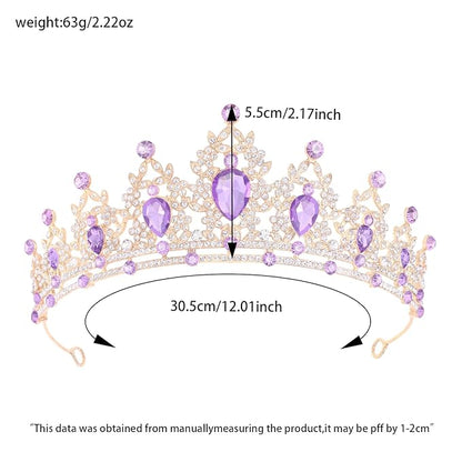 Princess Tiara and Crown for Women Wedding Tiaras for Bridal girls Tiaras and Crystal Crowns Rhinestone Headband Metal Hair Accessories for Costume Birthday Party Prom Gifts