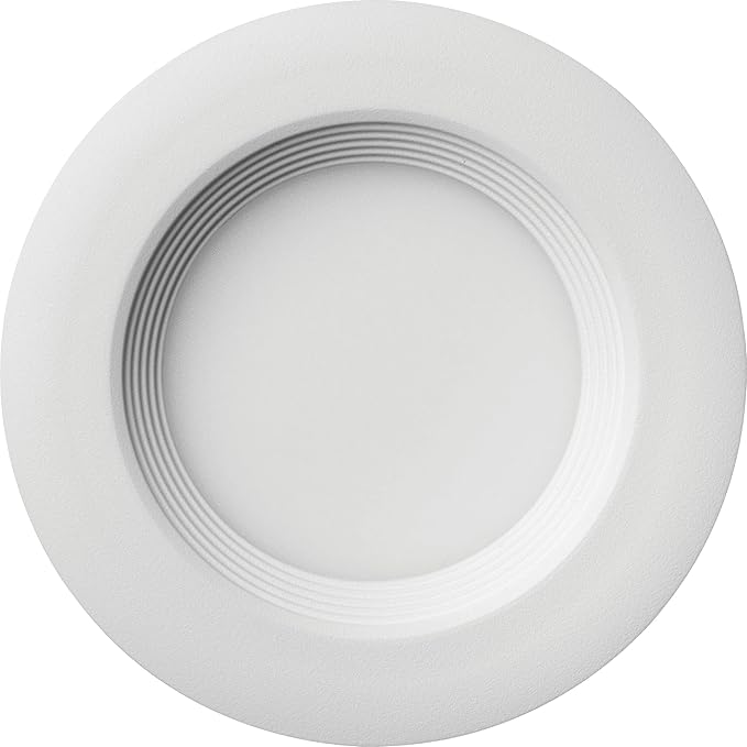 Juno LED Recessed Lights 4 Inch Round Wafer Downlight, 5-in-1 Switchable White Color Temperature, 120 Volts, 4-Inch Regressed Trim, Matte White (WF4 SWW5 90CRI CP6 MW M2)