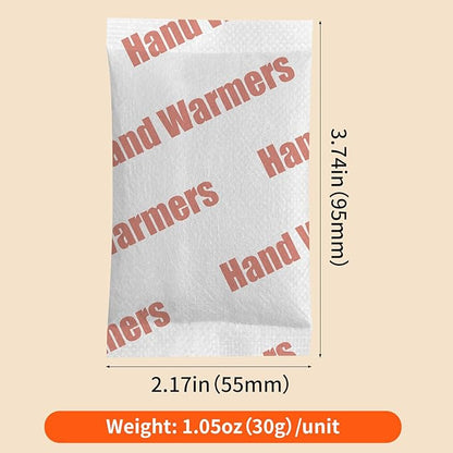Hand Warmers Disposable - Up to 10 Hours of Heat - 50/100/200 Pack Super Long Lasting Air Activated Warmers, All Natural, Portable for Body, Hands & Toes - Odorless Hot Warmer Heater for Sport