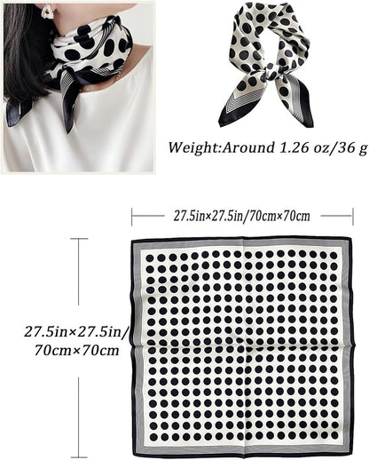 Neck Scarf For Womens Silky Head Scarves Hair Bandanas Square Scarf Fashion Accessories lightweight