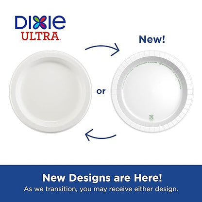 Georgia-Pacific Dixie Ultra 8 1/2 Inch Heavy-Weight Paper Plates, White, 500 Count, Bulk Case, 4 Packs/125 Count Per Pack, SXP9W
