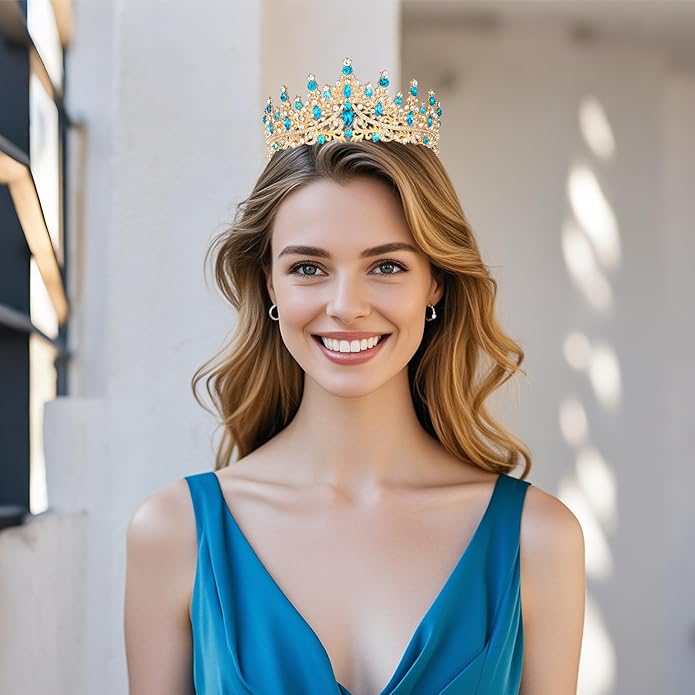 Tiaras and Crowns for Women Crystal Princess Tiaras Rhinestone Queen Crowns For Wedding Bridal Birthday Prom Pageant Party (Tiara 100)