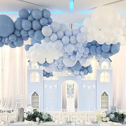 PartyWoo Baby Blue Balloons 4pcs 36 Inch Light Pastel Sky Aqua Blue Balloons for Graduation Baby Shower Gender Reveal Weddings Easter Birthday Bachelorette Anniversary Party Decorations Blue-Q13
