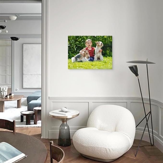 DBLAKI Personalized Custom Canvas Prints - Custom Framed Canvas Prints With Your Photos,Printed Photo To Canvas Wall Art Ideal for Home Decor Gifts Keepsakes 24" x18"