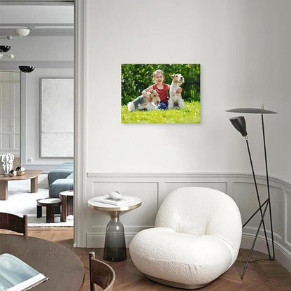 DBLAKI Personalized Custom Canvas Prints - Custom Framed Canvas Prints With Your Photos,Printed Photo To Canvas Wall Art Ideal for Home Decor Gifts Keepsakes 24" x18"