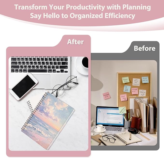 2026 Planner, Weekly and Monthly Calendar Agenda Book, Jan 2026 - Dec 2026, Hardcover Planning Academic Planner for Office School Supplies and Desk Accessories - A5 (6.3'' x 8.5'')
