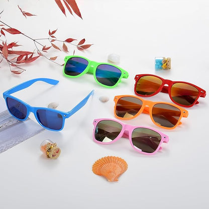 Fsmiling Blue Sunglasses Bulk Adult Party Sunglasses 80s Glasses Shades for Men Women Party Favors-15Pack,UV Protection