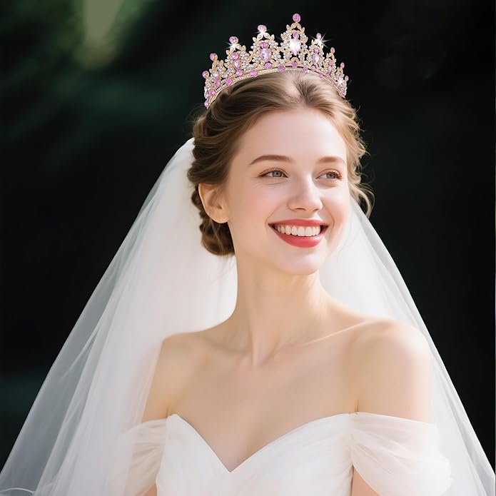 Kamirola - Queen Crown and Tiaras Princess Crown for Women and Girls Crystal Headbands for Bridal, Princess for Wedding and Party（01）