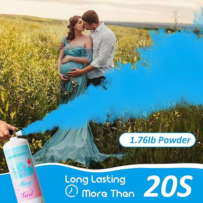 Giant Gender Reveal Fire Extinguisher Color Blasters: 2 Pcs Blue Blaster Only for Baby Boy with Blue Smoke suitable Gender Reveal Party Decorations - Blasts 20+ Feet (Blue)