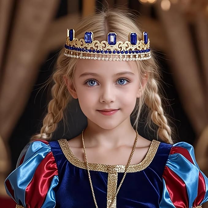 Audrey Descendant Crown,Princess Gold Crown,Halloween costume crown Birthday Party Gifts for Her