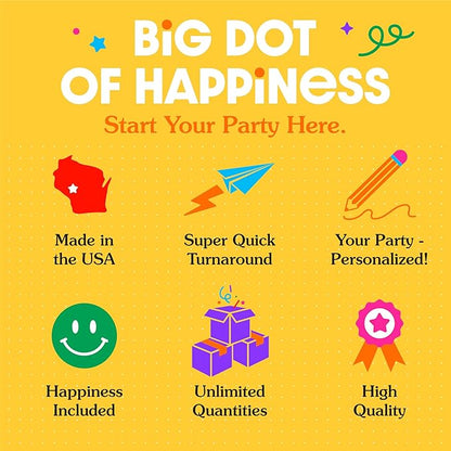 Big Dot of Happiness Funny Boho Botanical Baby - Greenery Baby Shower Photo Booth Props Kit - 10 Piece
