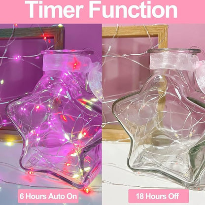 TURNMEON 3 Pack Three Color - Pink & Red & White Valentines Fairy Lights, Battery Operated String Lights for Indoor Decor, Each 50LED 16.7Ft