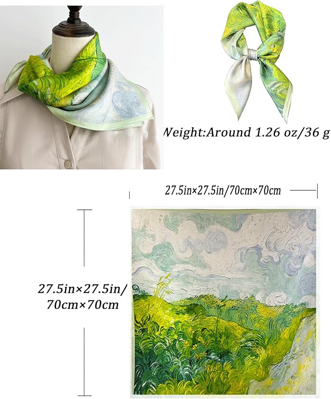 Neck Scarf For Womens Silky Head Scarves Hair Bandanas Square Scarf Fashion Accessories lightweight