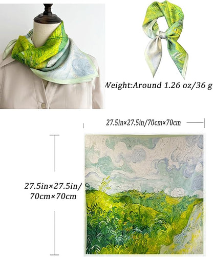 Neck Scarf For Womens Silky Head Scarves Hair Bandanas Square Scarf Fashion Accessories lightweight