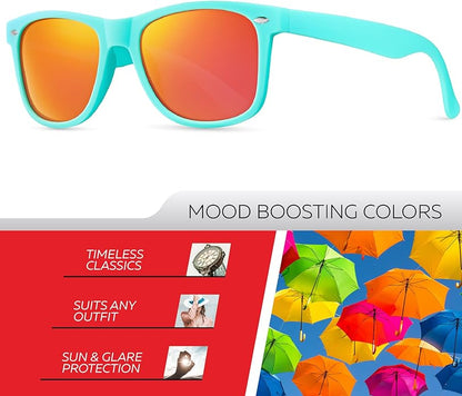Retro Rewind Polarized Sunglasses for Men and Women - UV Protection Classic Sun Glasses