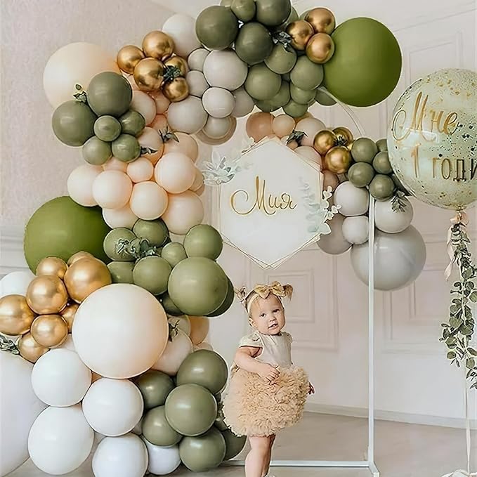 PartyWoo Sage Green Balloons 101pcs 12 Inch Olive Boho Green Latex Helium Balloons for Birthday Baby Shower Graduation Wedding Dinosaur Jungle Golf Football Baseball Theme Party Decorations Green-F11
