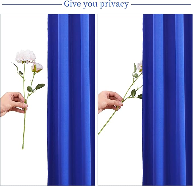 10x10 Royal Blue Backdrop Curtain for Parties Wrinkle Free Blue Photo Curtains Backdrop Drapes Fabric Decoration for Wedding Birthday Party Baby Shower 5ft x 10ft,2 Panels