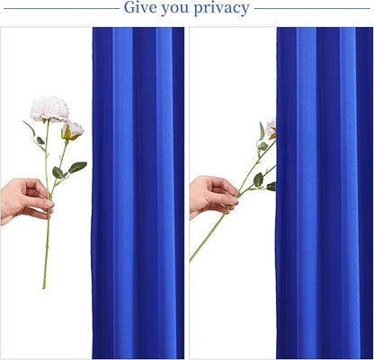 10x10 Royal Blue Backdrop Curtain for Parties Wrinkle Free Blue Photo Curtains Backdrop Drapes Fabric Decoration for Wedding Birthday Party Baby Shower 5ft x 10ft,2 Panels