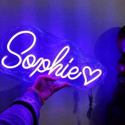 Custom Neon Signs, Neon Sign Customizable for Wall Decor, Custom Kids Name Sign,Personalized Neon Sign for Wedding Birthday Party Christmas Gifts