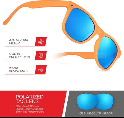Retro Rewind Polarized Sunglasses for Men and Women - UV Protection Classic Sun Glasses
