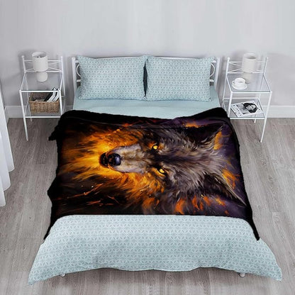 Firmiso Wolf Throw Blanket for Adults, Wolf Gifts for Men and Women, Wild Animal Home Decor for Bed and Living Room, Soft Fleece Throw, 80x60 Inches, 310 GSM, Single Side Printed