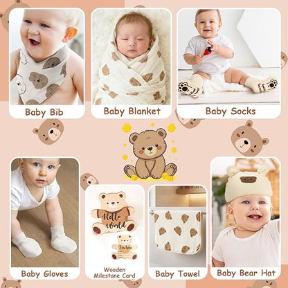 16pcs Gender Reveal Gift, Baby Shower Gifts and Pregnancy Gift for New Parents, New Mom Care Package, First Time Moms Gift Box, New Mom Gift for Expecting Mom, Baby Welcome Box, Newborn Gift Set