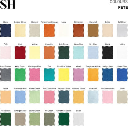 Solino Home Linen Ice Water Table Runner 60 Inches - 100% Pure Linen Farmhouse Short Table Runner 14 x 60 Inch Ideal for Dresser and Coffee Tables - Fete - Christmas, Holiday, New Year