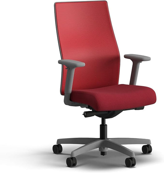 HON Ignition 2.0 Mid Back Task Chair, Spectrum Mesh, Advanced Synchro-Tilt Control, Office Chair with Lumbar Support, Height and Width Adjustable Arms, Titanium Frame, Bullseye