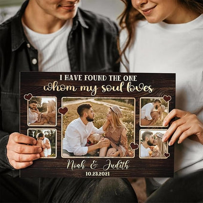 Dem Canvas Personalized Canvas Prints, Couple Romance Gifts - Custom Wedding & Engagement Canvas (12x08)