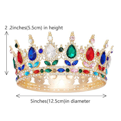 Queen Crown Rhinestone Wedding Crowns and Tiaras for Women Costume Party Hair Accessories Princess Birthday Crown Crystal BridalCrown