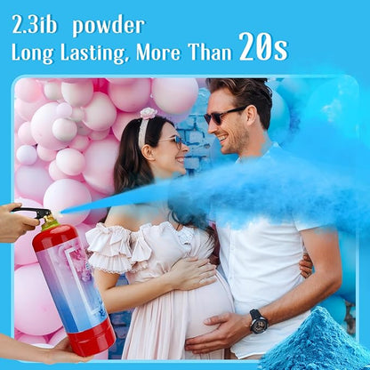 Giant Gender Reveal Fire Extinguisher 2 Packs, Gender Reveal Ideas, Baby Boy Reveal Party Ideas for Gender Reveal Decorations with 2.3ib Powder (Blue)