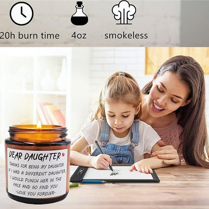 Birthday Candles Gifts for Daughter Adult, 13th/16th/18th/21st/30th Happy Birthday Gift for Daughter Stepdaughter, Daughter Gifts from Mom and Dad for Graduation Wedding Christmas
