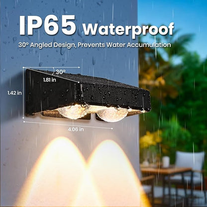 Solar Fence Lights Outdoor,50 LM 11 Modes & 9 Colors Solar Lights with Brighter LED Focus Lens Waterproof IP65 for Wall Backyard Deck Patio Porch Step Railings Pool Decor（20 Pack）