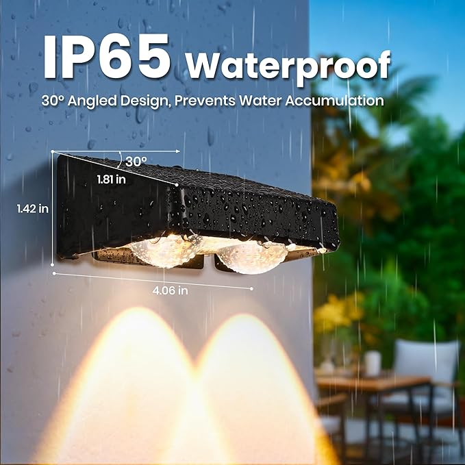 Solar Fence Lights Outdoor,50 LM 11 Modes & 9 Colors Solar Lights with Brighter LED Focus Lens Waterproof IP65 for Wall Backyard Deck Patio Porch Step Railings Pool Decor（16 Pack）