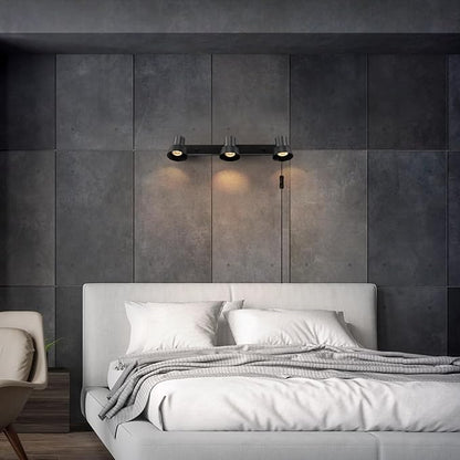 GLOBE Electric 64000115 22" 3-Light Plug-in Track Lighting, Matte Black, Adjustable Pivoting Heads, 15-Foot Cord, in-Line on/Off Rocker Switch, Modern Ceiling Light Fixture for Apartments or Renters