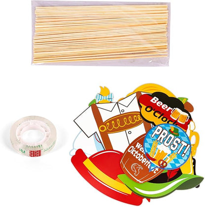 90shine 55Ct Oktoberfest Photo Booth Props German Theme Party Decorations Supplies