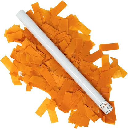 Ultimate Confetti Wand 14 inch Confetti Launcher Wand, Orange, 8 Pack - Great for Parties, Weddings and Events Tissue, Metallic and Biodegradable Options