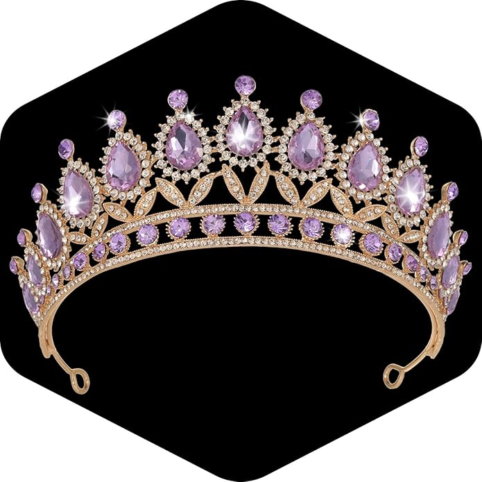 Kamirola Tiaras Princess Crown for Women and Girls Crystal Headbands for Bridal, Princess for Wedding and Party(TR21)