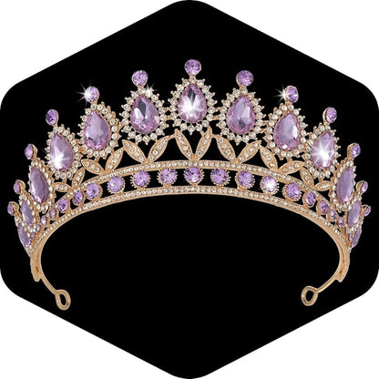 Kamirola Tiaras Princess Crown for Women and Girls Crystal Headbands for Bridal, Princess for Wedding and Party(TR21)