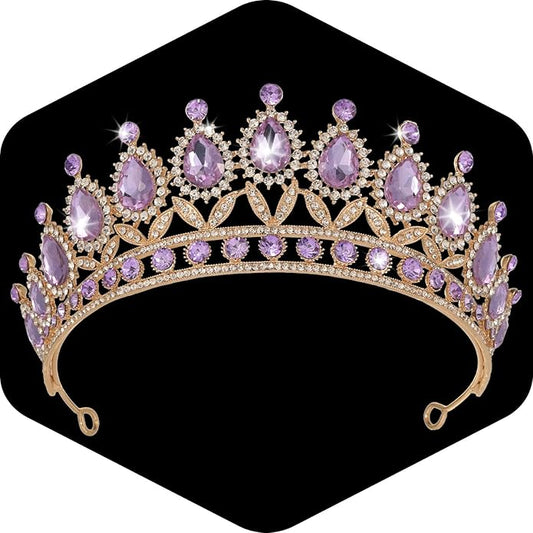 Kamirola Tiaras Princess Crown for Women and Girls Crystal Headbands for Bridal, Princess for Wedding and Party(TR21)