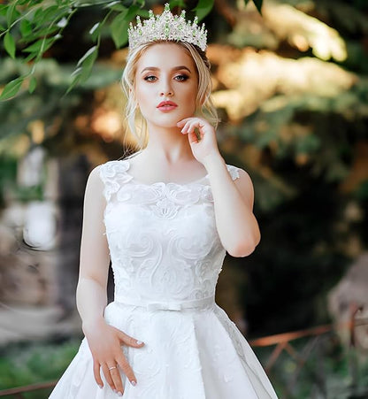 Crystal Tiara Crown for Women, Rhinestone Queen Headband Wedding Bridal Hair Accessories, Princess Crown for Birthday Prom Quinceañera Party Pageant Halloween Cosplay