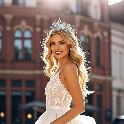 tiaras and crowns for women queen crowns for Women and Girls Crystal Princess Tiaras Rhinestone Tiaras For Wedding Bridal Birthday Prom Pageant Party