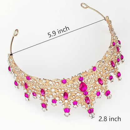 Tiaras and Crowns for Women Crystal Princess Tiaras Rhinestone Queen Crowns For Wedding Bridal Birthday Prom Pageant Party (Tiara 100)