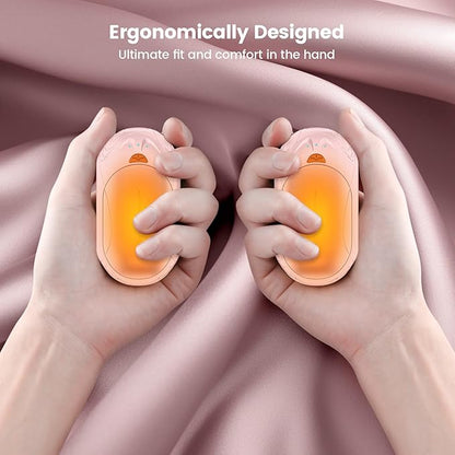 AI Hand Warmers Rechargeable 2 Pack,6000mAh Rechargeable Hand Warmer,20Hrs Long Heating Electric Hand Warmer,Portable Pocket Heater,Pocket Size Hand Warmer, Gifts for Christmas