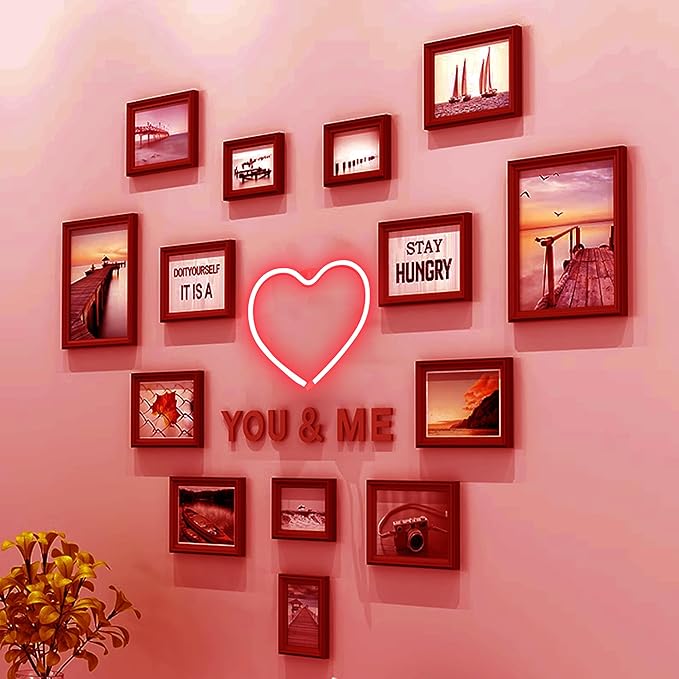 Red Heart Neon Sign, LED Light 3-AA Battery Operated or USB Powered Decorations Lamp, for Girl's Room Dorm Wedding Anniversary Valentine’s Day Mother’s Day Birthday Party Home Décor