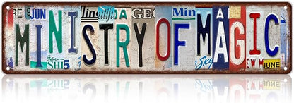 Vintage Ministry Of Magic Wall Decor Street Signs Home Bar Coffee Metal Tin Signs 16 x 4 Inches