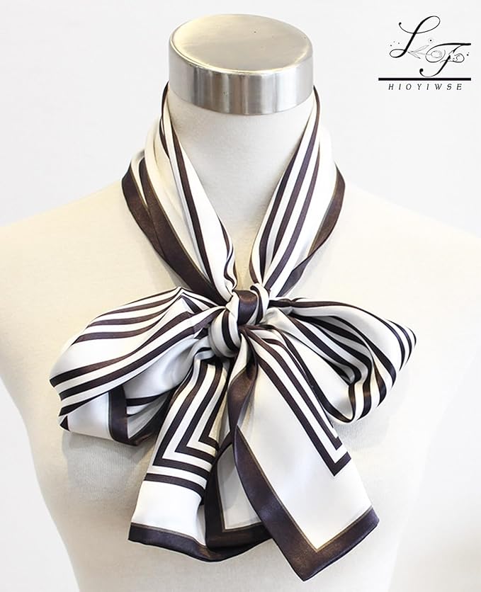Head Scarf Hair Neck Scarves For Women Purse Bag Scarfs For Handbags Silky Long Thin Satin Headscarf Fashion