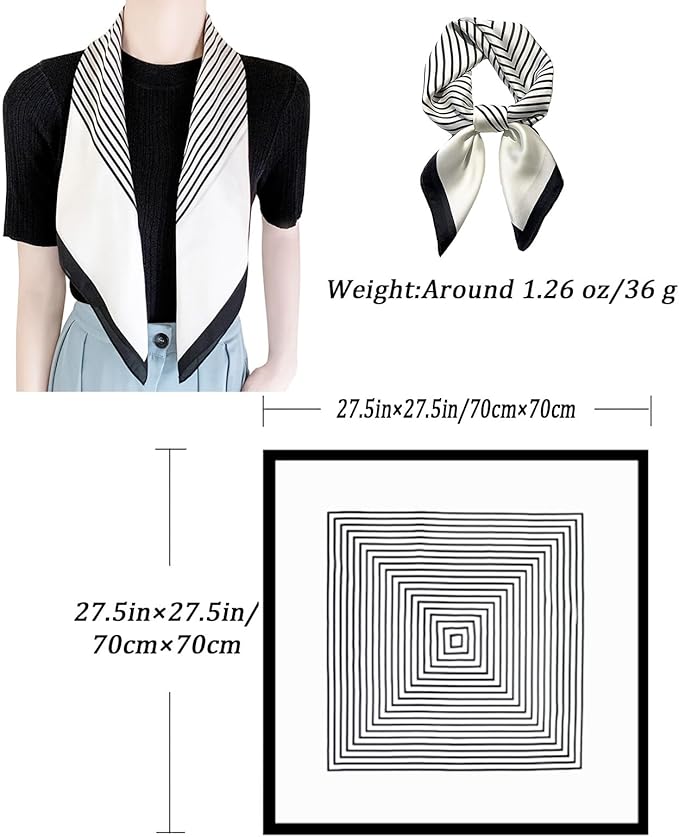 Neck Scarf For Womens Silky Head Scarves Hair Bandanas Square Scarf Fashion Accessories lightweight