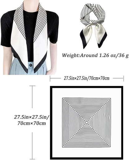 Neck Scarf For Womens Silky Head Scarves Hair Bandanas Square Scarf Fashion Accessories lightweight