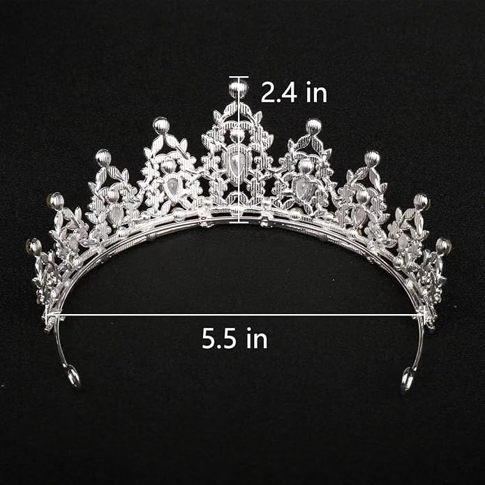 Crystal Tiaras and Crowns for Women - Wedding and Birthday Party Princess Crown Hair Accessories For Wedding, Prom, Pageant Celebration Party A3